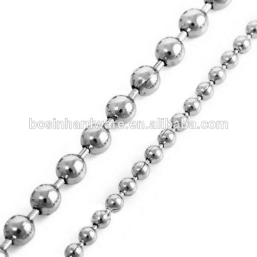 Fashion High Quality Metal Nickel Plated Ball Chain Clothing Accessories